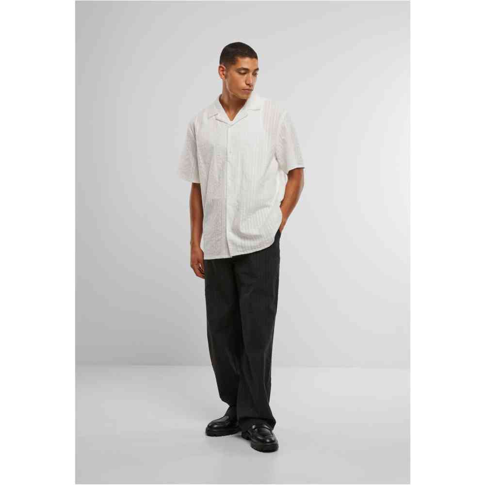 Urban Classics - Seersucker Resort Overhemd - Wit